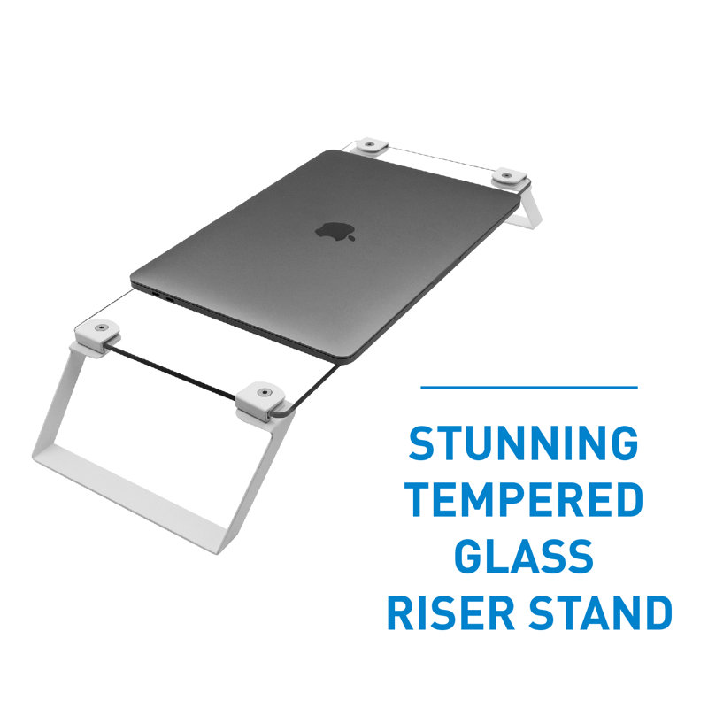 Ginnungagap Metal Monitor Stand, White