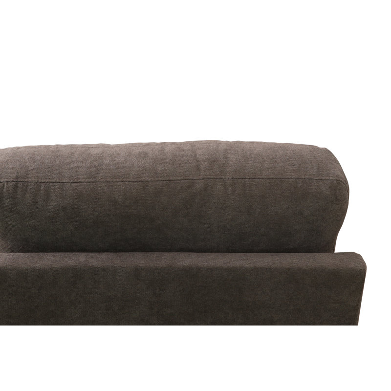 Canapé modulaire rembourré en flanelle foncée 8 pièces , Microfibre/microsuède brun