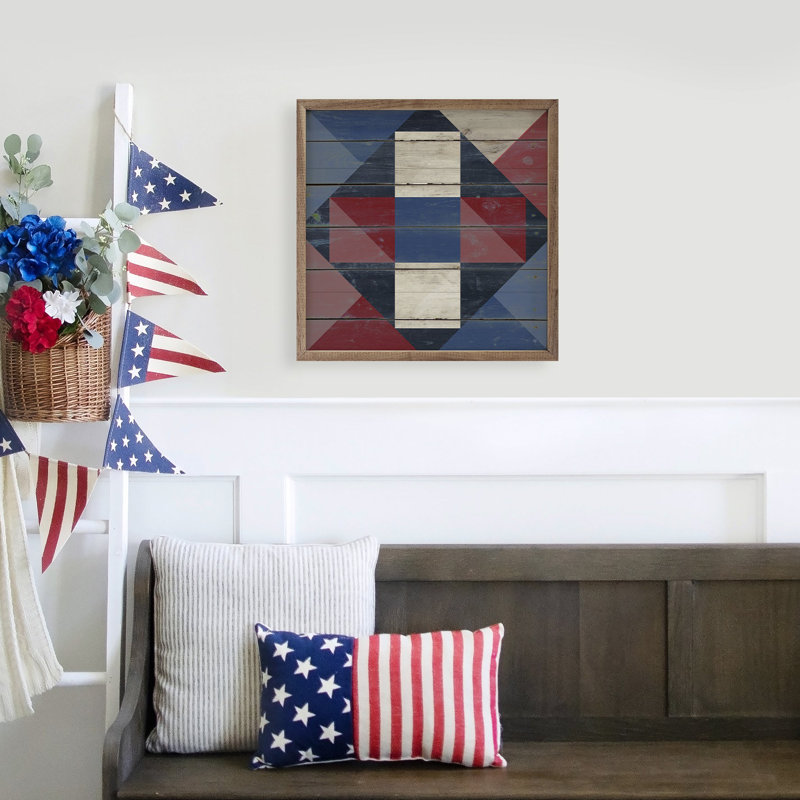 Courtepointe festive Americana Cross, H 8 po x l 8 po