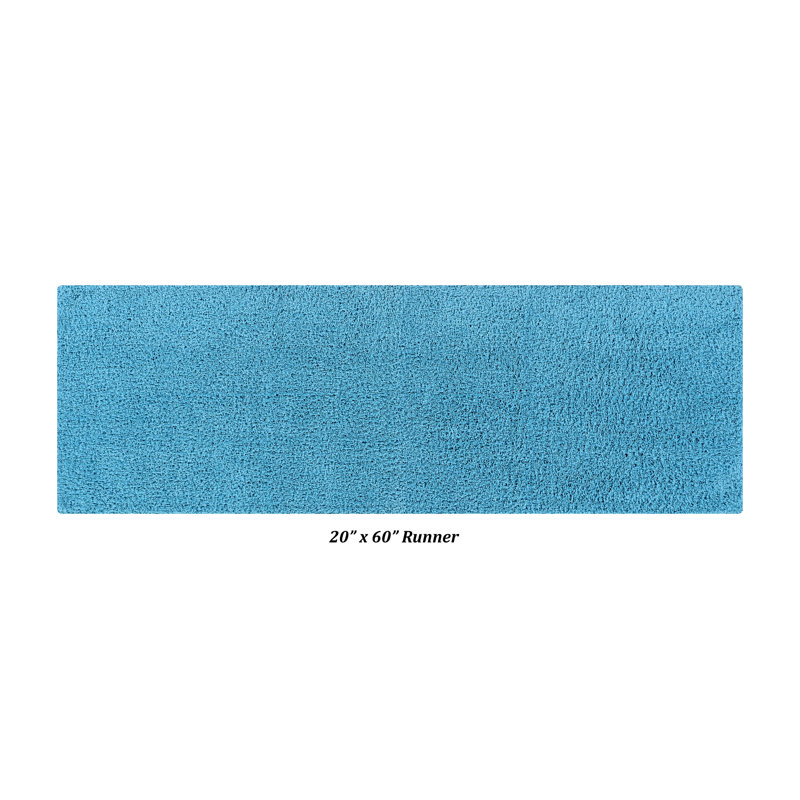 Tapis de salle de bain Micro, Bleu, Tapis de couloir 20 po x 60 po
