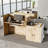 87.2" Wide Workstation Desk With Printer Stand & Storage