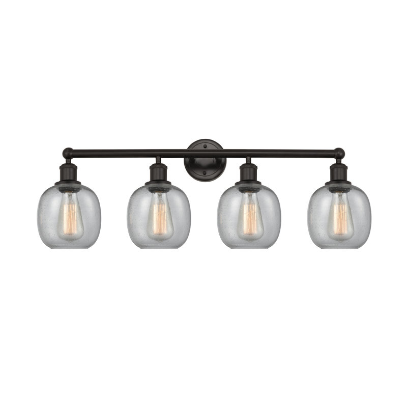 Éclairage pour meuble-lavabo 4 lumières Carlucci, Granuleux, Bronze huilé