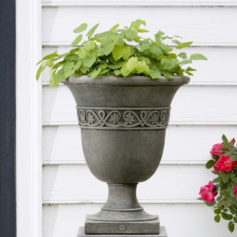 Pot de fleurs urne en pierre Williamsburg, Bronze cuivré