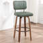 Tabouret de bar pivotant rembourré avec structure en bois-113262445-113262447