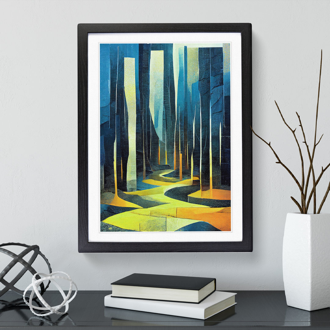Forest Composition No.2 Abstract - Single Picture Frame Painting