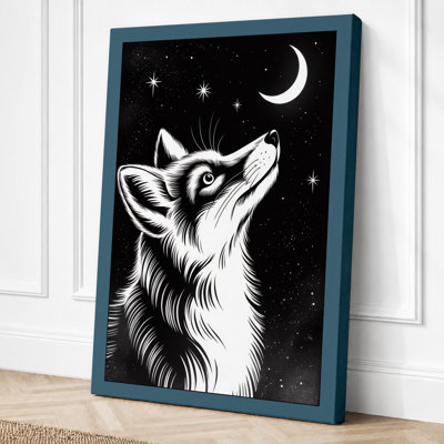 Fox Beneath The Moon Japandi - Print