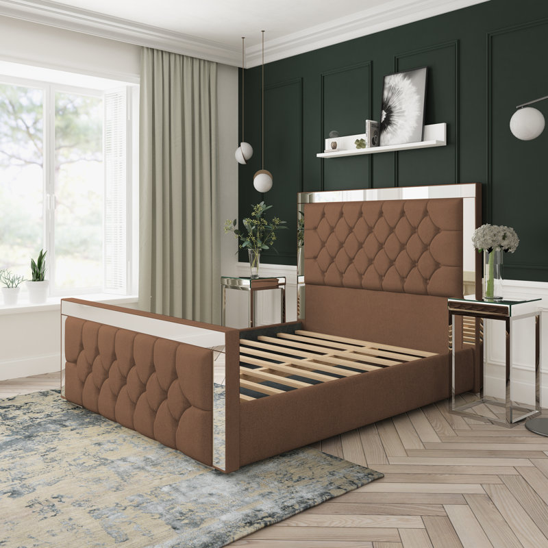 Divan Bed Base, Double (4'6), Mink