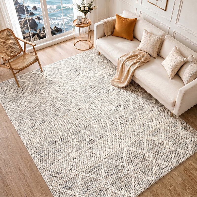 Hygge Textured Wool Hand Woven Area Rug, Runner 76 x 244cm