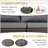 Outdoor 6-Person L-Shaped Metal Seating Group With Cushions-2129168775