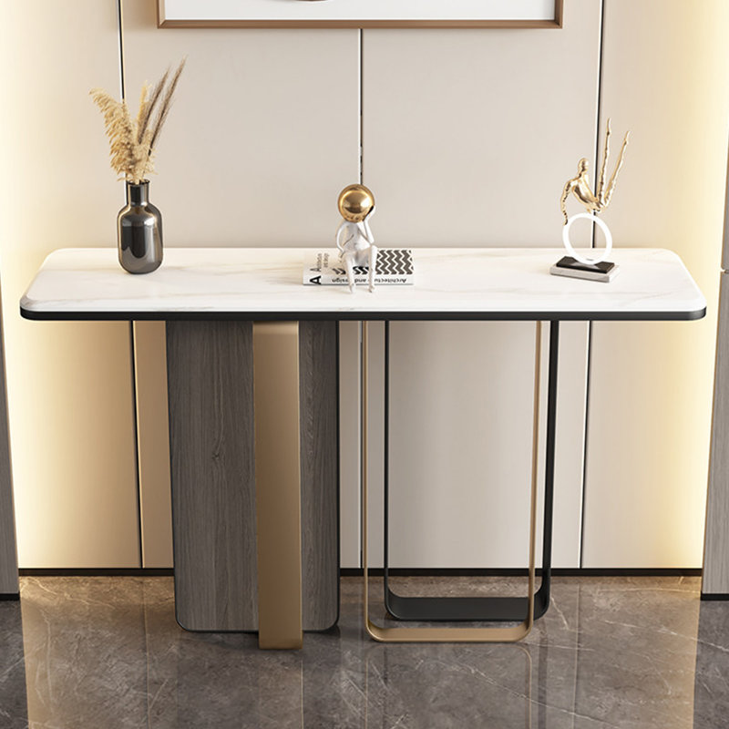 Console en pierre frittée de style américain, H 33,4 po x l 47,2 po x P 13,7 po