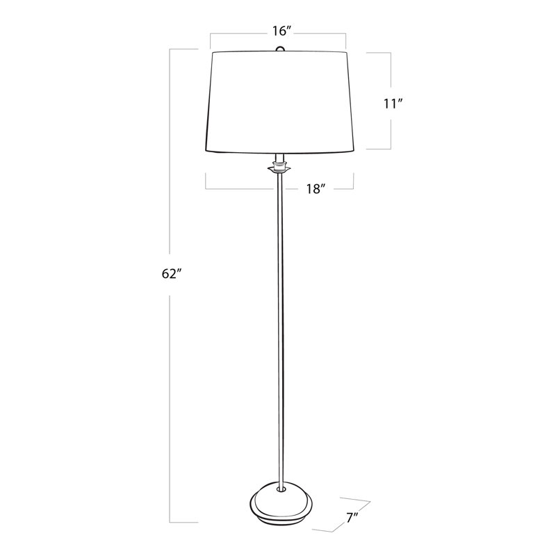 Gold Leaf Floor Lamp with Linen Shade