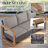 Drazen 7 - Person Patio Furniture Set With Fire Pit Table, All-Weather Wicker Outdoor Conversation Set With Chair And Thick Cushions-685844823-685844820