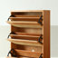 Armoire de rangement en bois massif en rotin ultra-mince avec 24 paires de chaussures