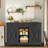 Sideboard, Accent Cabinet With 3 Drawers, Adjustable Shelves-168623967