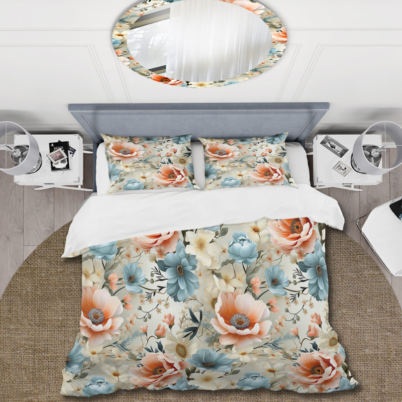 Natelie Bedding, Housse de couette pour grand lit et 2 taies décor