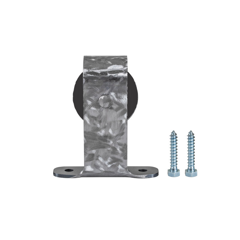 407 Top Mount Premium Single Track Sliding Barn Door Hardware Kit, 72 in., Machine Polished