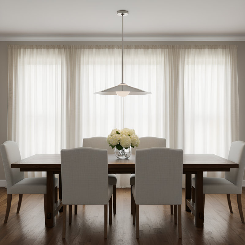 Luminaire suspendu de cuisine 1 lumière Astra avec abat-jour nickel brossé, Nickel brossé