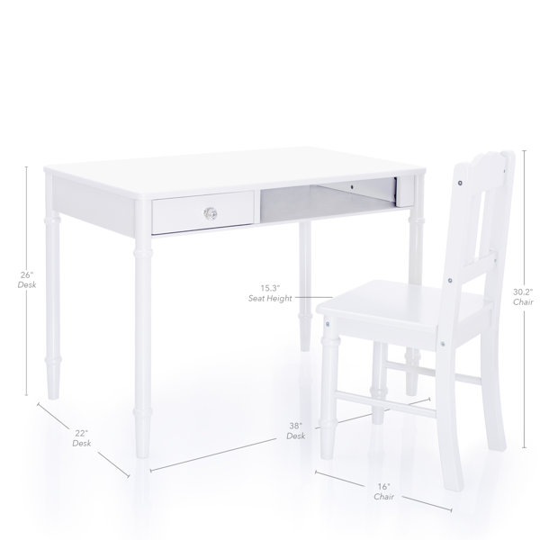 Guidecraft Dahlia Desk and Chair - Gray