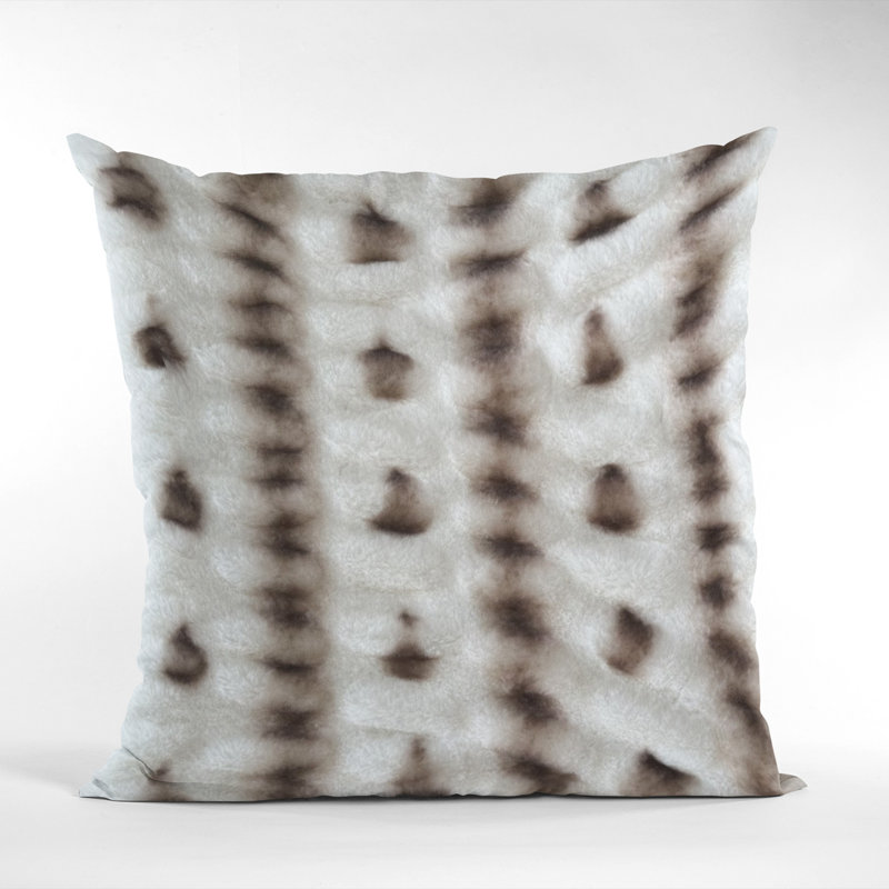 Fluffy Bunni Animal Print Reversible Throw Pillow, 12" x 20"