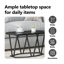 Coffee Table Engineered Wood and Metal Living Room Oval Modern Textured-740026052-740026057