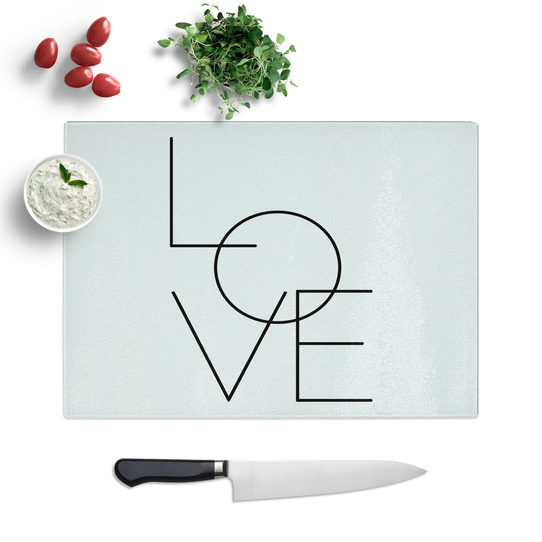 Love V2 Typography Chopping Board