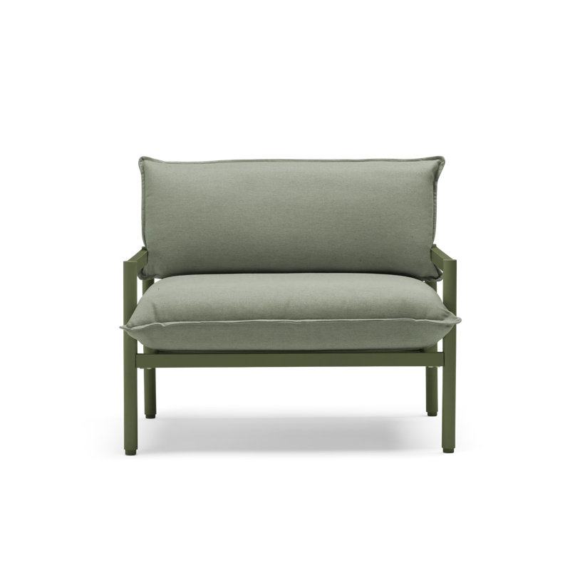 Terra Outdoor Lounge Chair, Olive