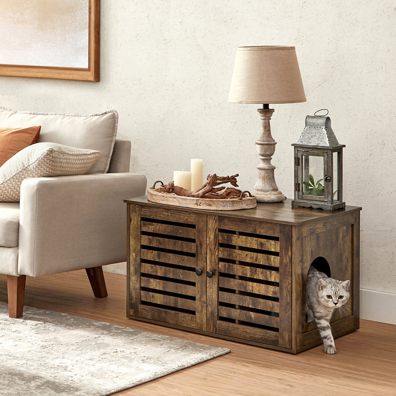 Linkwood Litter Box Enclosure, Rustic Brown