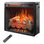 Foyer électrique encastrable 23 po, avec ensemble de bûches et flamme réaliste, télécommande avec minuterie, protection contre la surchauffe