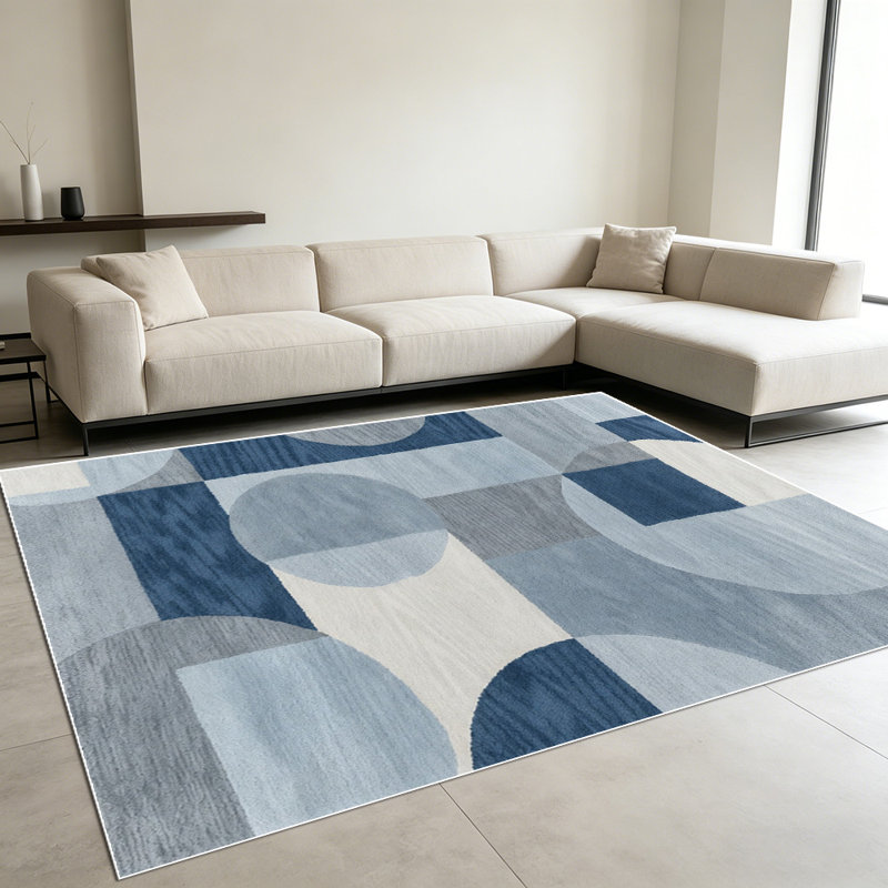 Simple and geometric art carpet, soft and easy to maintain, suitable for multiple scenarios, universal for home and commercial spaces, indoor soft furnishing carpet
