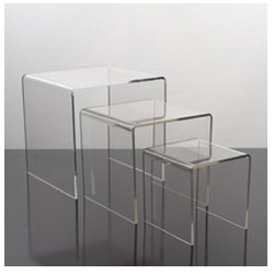 Orren Ellis® Large Plaxiglass Acrylic Display Risers - Set Of 3 100908