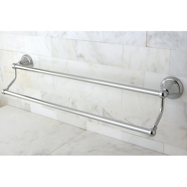 Kingston Brass Governor 24-Inch Dual Towel Bar, Polished Chrome
