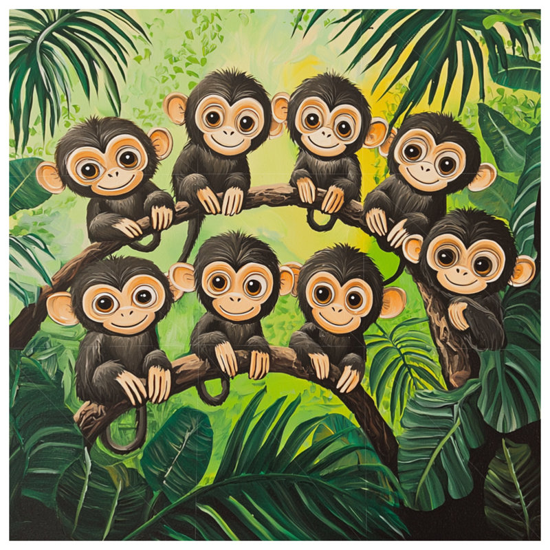 Housse de couette Monkeys Bedding Animals Boho Boho, Lit simple