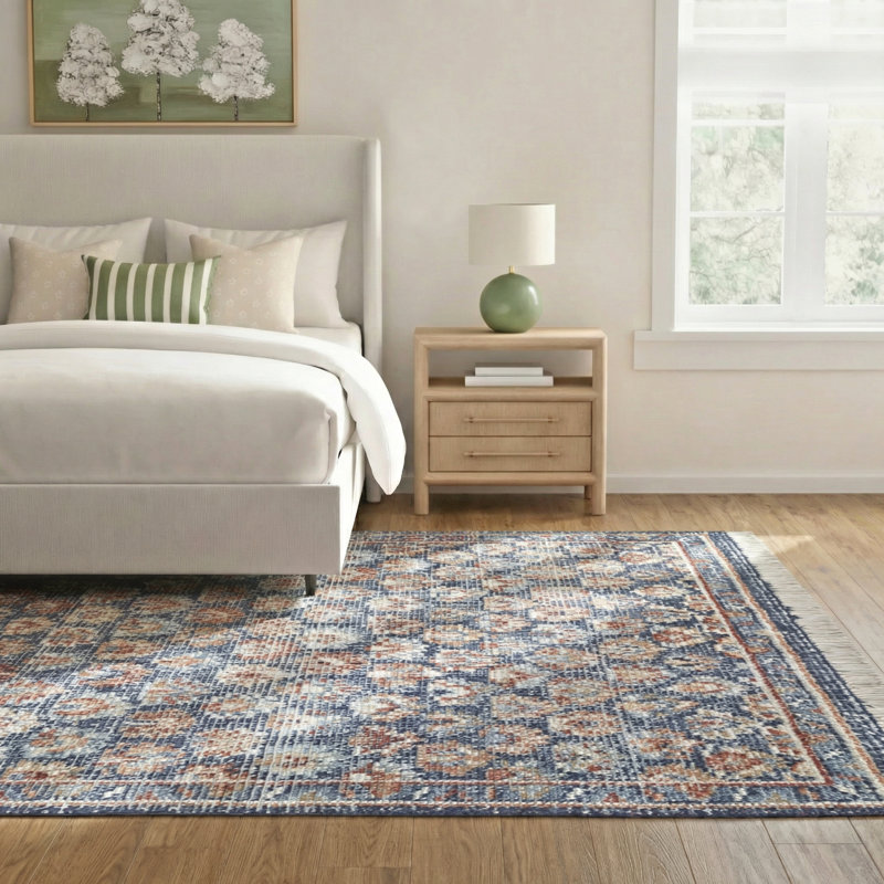 Maeve Hand Knotted Wool Floral Rug, Rectangle 9' x 12'