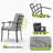 Maynard 7-Piece Black Metal Patio Dining Set With Rectangular Table And Gray Cushions-122878502