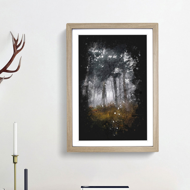 Forest in Russia - Picture Frame Graphic Art Print, Oak Framed, 87cm H x 62cm W x 2cm D