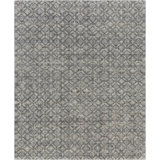Geometric Hand-Knotted Gray Area Rug