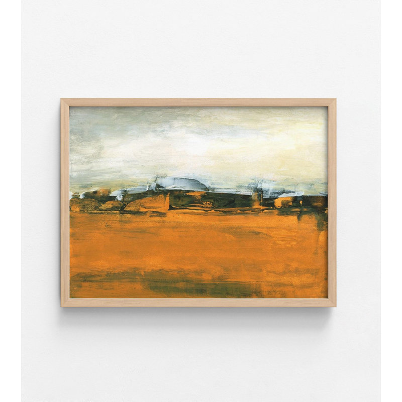 «Reflecting On Summer II» par Sharon Gordon, impression de paysage orange vif, impression de peinture orange Alcide, abstrait orange