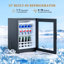 	Glass Wine Cabinet with Freestanding Wine Cooler Refrigerator, 4 Removable Wine Shelves, RGB Light-201582042