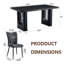 Ensemble 5 pièces de table et chaises de salle à manger, élégant et confortable avec panneau de densité de haute qualité et conception ergonomique-1311410514-1311410515