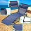 Chaise longue pliante confortable, structure en acier, chaise d'extérieur polyvalente