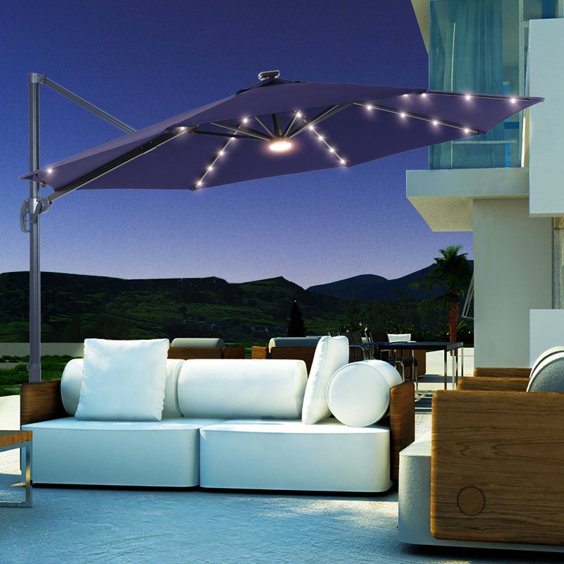 Parasol en porte-à-faux 132,1 po Sabnam, Bleu marine