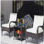 Mobilier de patio 3 pièces: modulaire avec coussins de siège et table basse beiges - Améliorez votre expérience en plein air Pièce: Chaises et à l'eau
