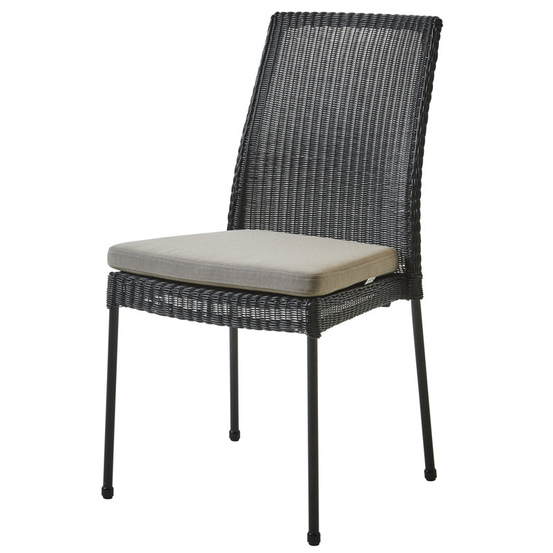 Outdoor Dining Side Chair, Light Gray, Light Grey Cane-line Natte, Gray