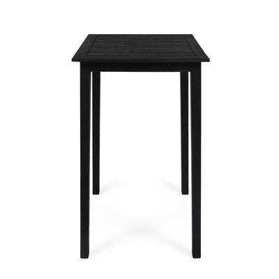 Wood Table For Outdoor - Dark Gray, Minimalist Look In Gray Wood, Design