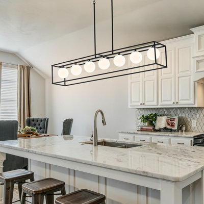 7 - Light Chandelier Dining Room Chandelier Rectangle Chandelier Kitchen Island Lighting Island Lights For Kitchen