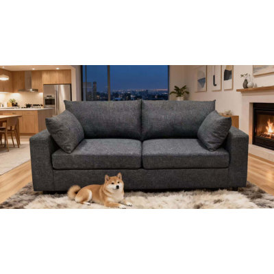 Modern 78-Inch Upholstered Sofa With Deep Cushions And Removable Pillows For Ultimate Comfort And Versatile Living.