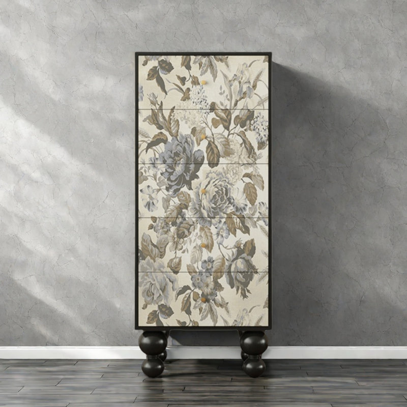 Commode de rangement moderne en bois à cinq tiroirs