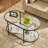 Table basse ovale en verre-1386470053