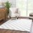 Atiran Checkered Plush Pile Gray Area Rug-1518899691
