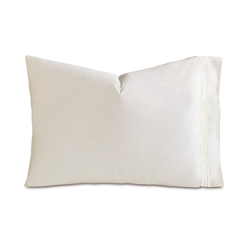 Tessa Egyptian Cotton Pillowcase, Ivory/White, Queen Pillowcase
